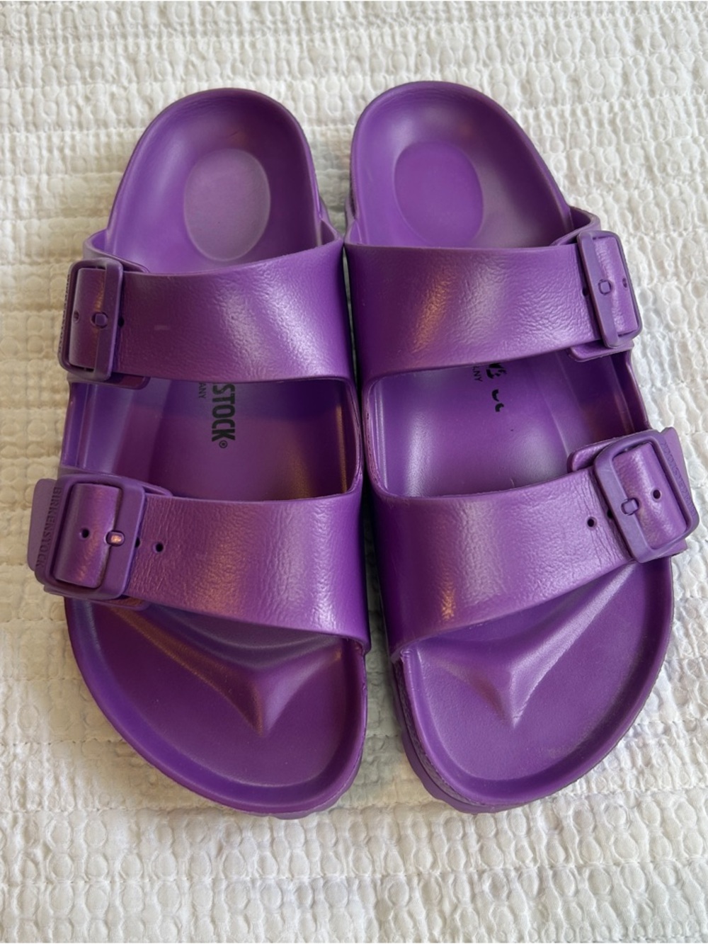 Birkenstock Purple EVA Two-Strap Slide Sandals Women’s Eu Size 40 - Picture 2 of 6